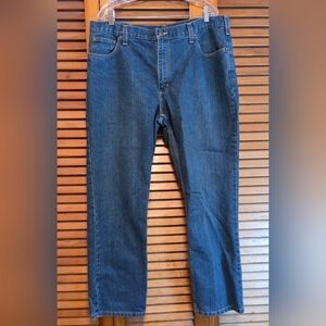 Carhartt Men's Traditional Fit Straight Leg Denim Blue Jeans Size 40X30